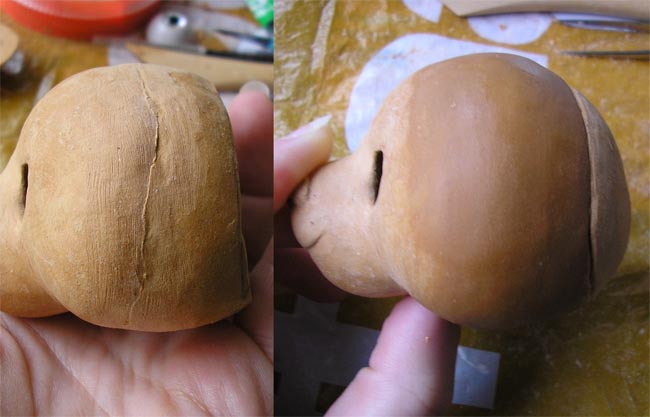 figurine panda en cours de fabrication