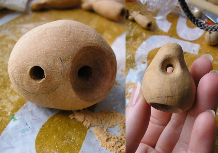 figurine panda en cours de fabrication